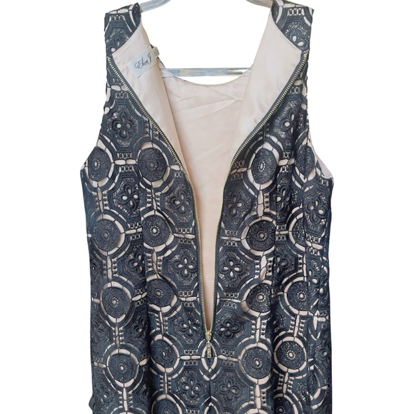 Eliza J Black Lace Shift Dress - Sleeveless Crew Neck Event - Size 10P - Petite - Picture 7 of 15